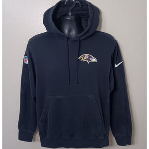 Baltimore Ravens Men’s Small NFL Hoodie Nike Sideline Club Fleece Black